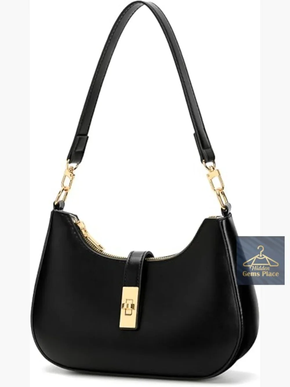 Faux Leather Hobo Handbag Crossbody Purse Shoulder Bag with Chain Strap